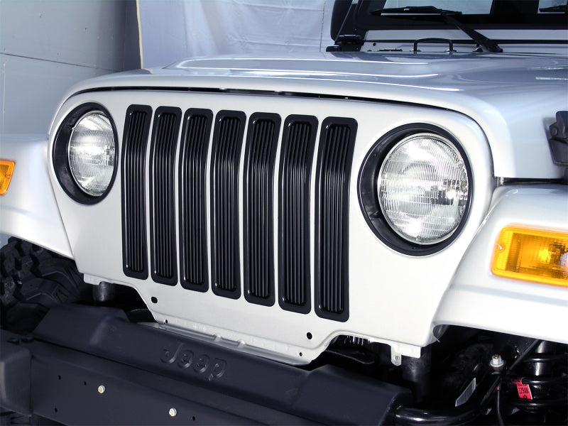 Rugged Ridge Grille Insert Billet Style Black; 97-06 Jeep Wrangler Tj - 11401.03