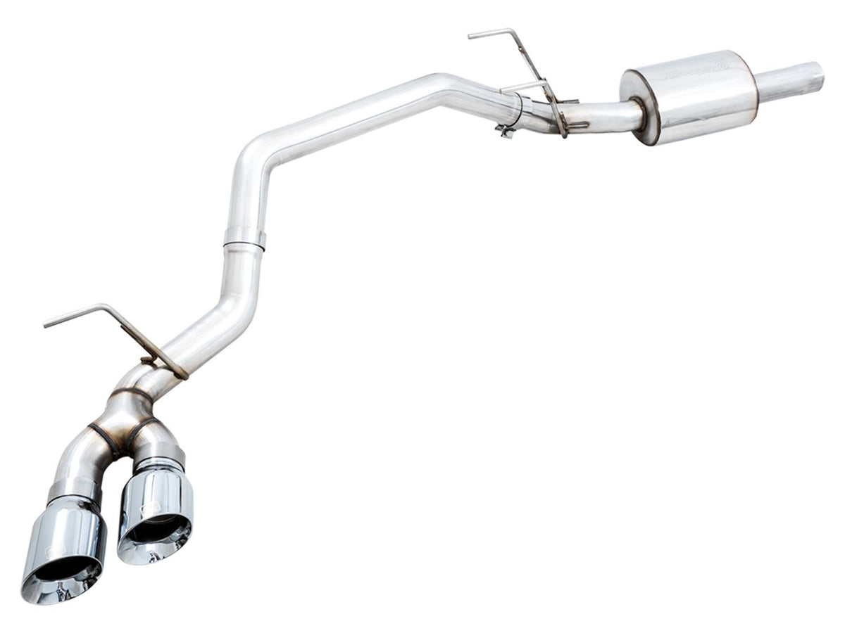AWE 0FG Single Side Exit Catback Exhaust for 4th Gen RAM 1500 5.7L (without bumper cutouts) - Dual Chrome Tips - 3015-32304