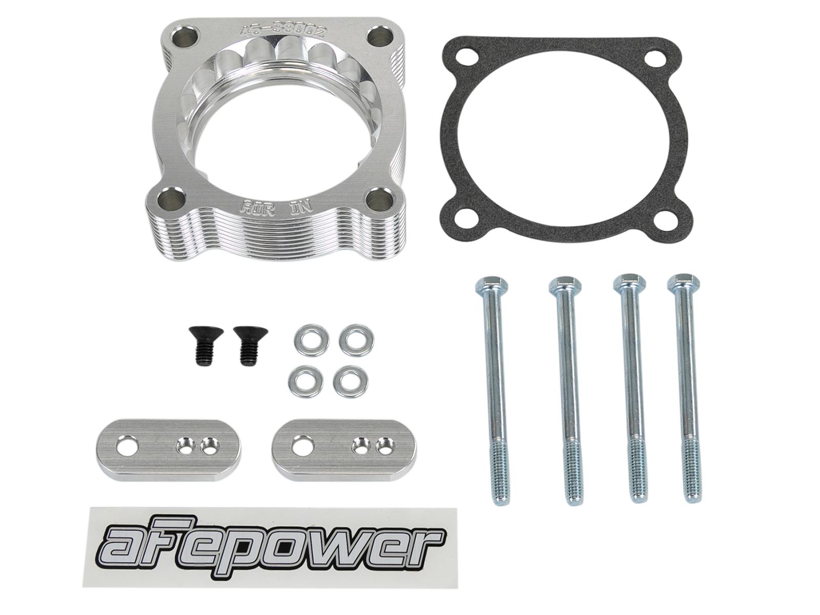 AFE Silver Bullet Throttle Body Spacer Kit (2005-2015 4Runner, Tundra, Tundra, Tacoma, Tacoma, FJ Cruiser) - 46-38002