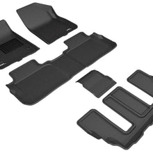 3D MAXpider 2017-2020 GMC Acadia Kagu 1st & 2nd & 3rd Row Floormats - Black