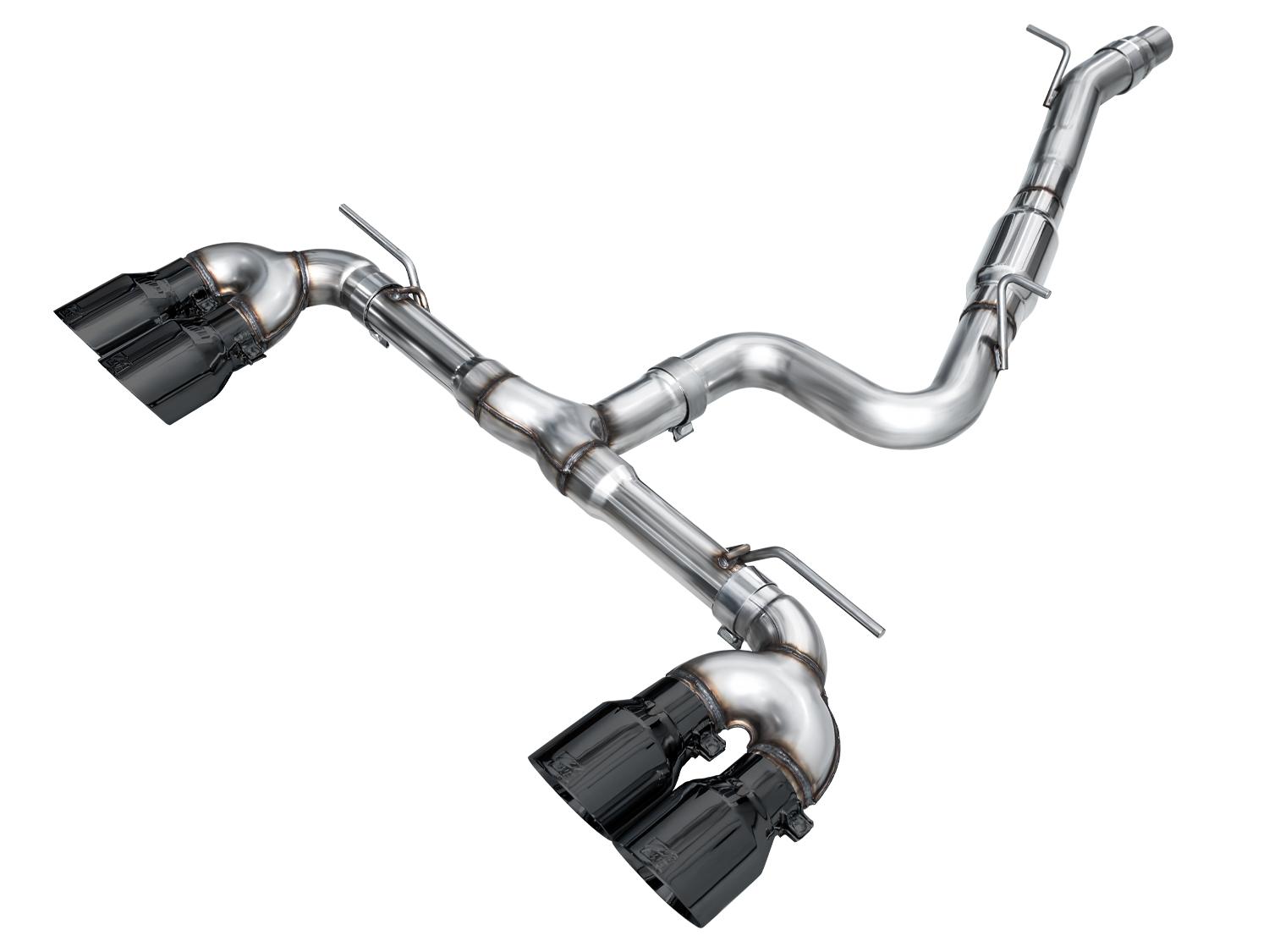 AWE Track Edition Exhaust for Volkswagen MK8 Golf R - Diamond Black Tips - 3020-43658