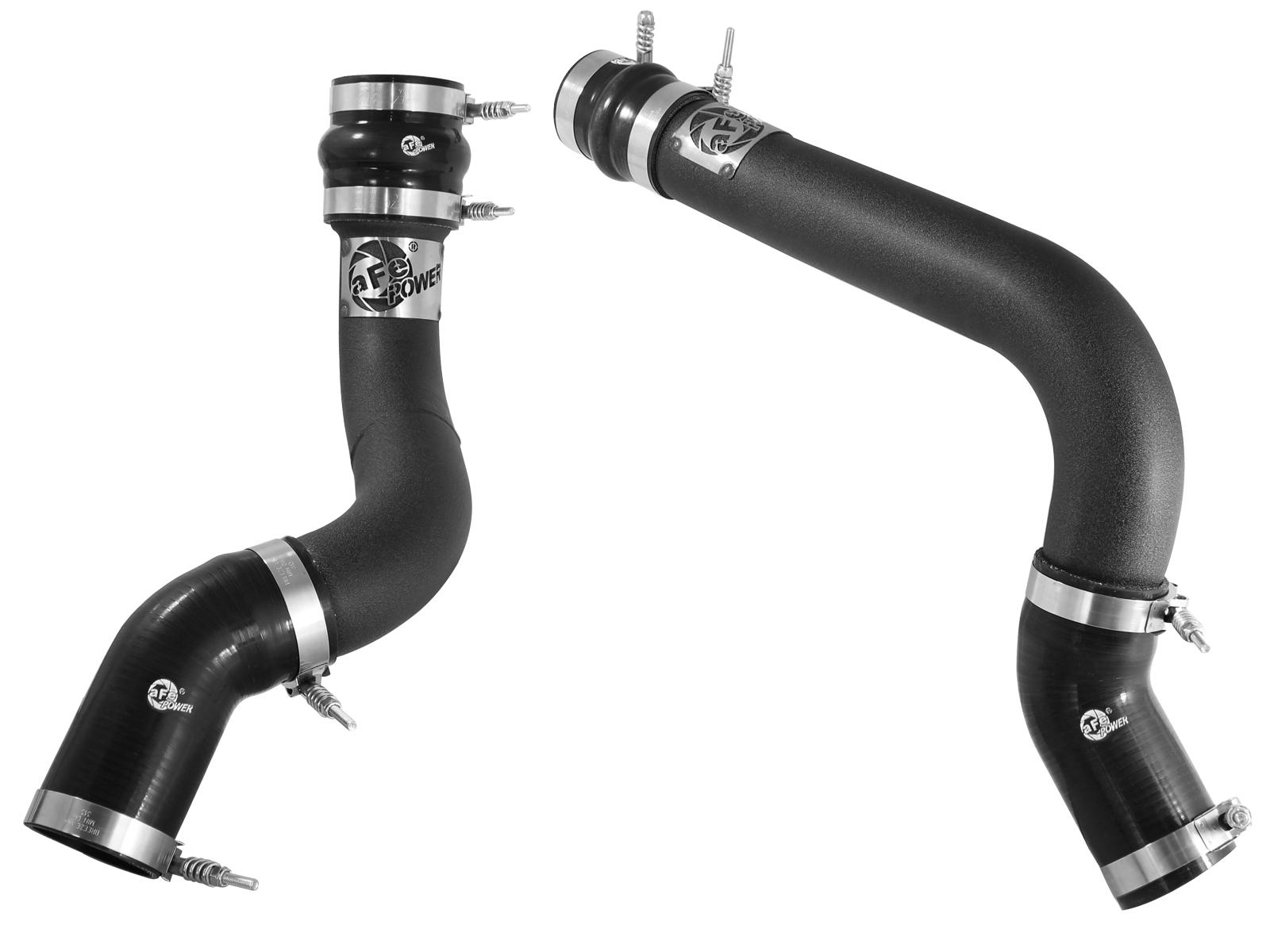 AFE BladeRunner 3 IN Aluminum Hot and Cold Charge Pipe Kit Black (2013-2018 2500, 3500) - 46-20134-B