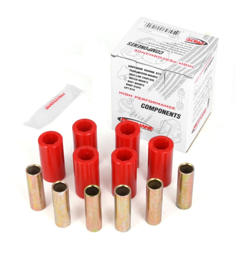 Rugged Ridge Suspension Leaf Spring Bushing Kit Red; 55-75 Jeep Cj5/Cj6 - 18364.01