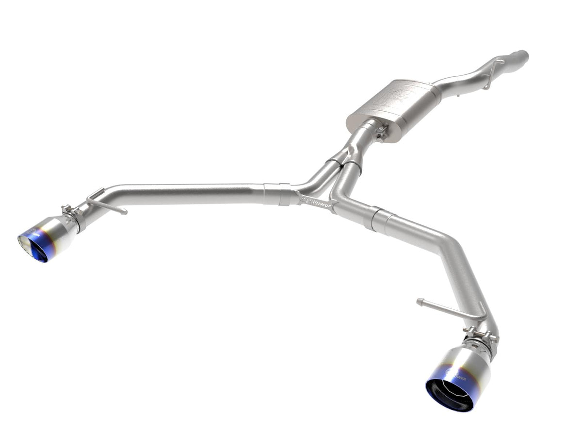 AFE MACH Force-Xp Axle-Back Exhaust System w/ Blue Flame tip (2013-2016 allroad) - 49-36437-L