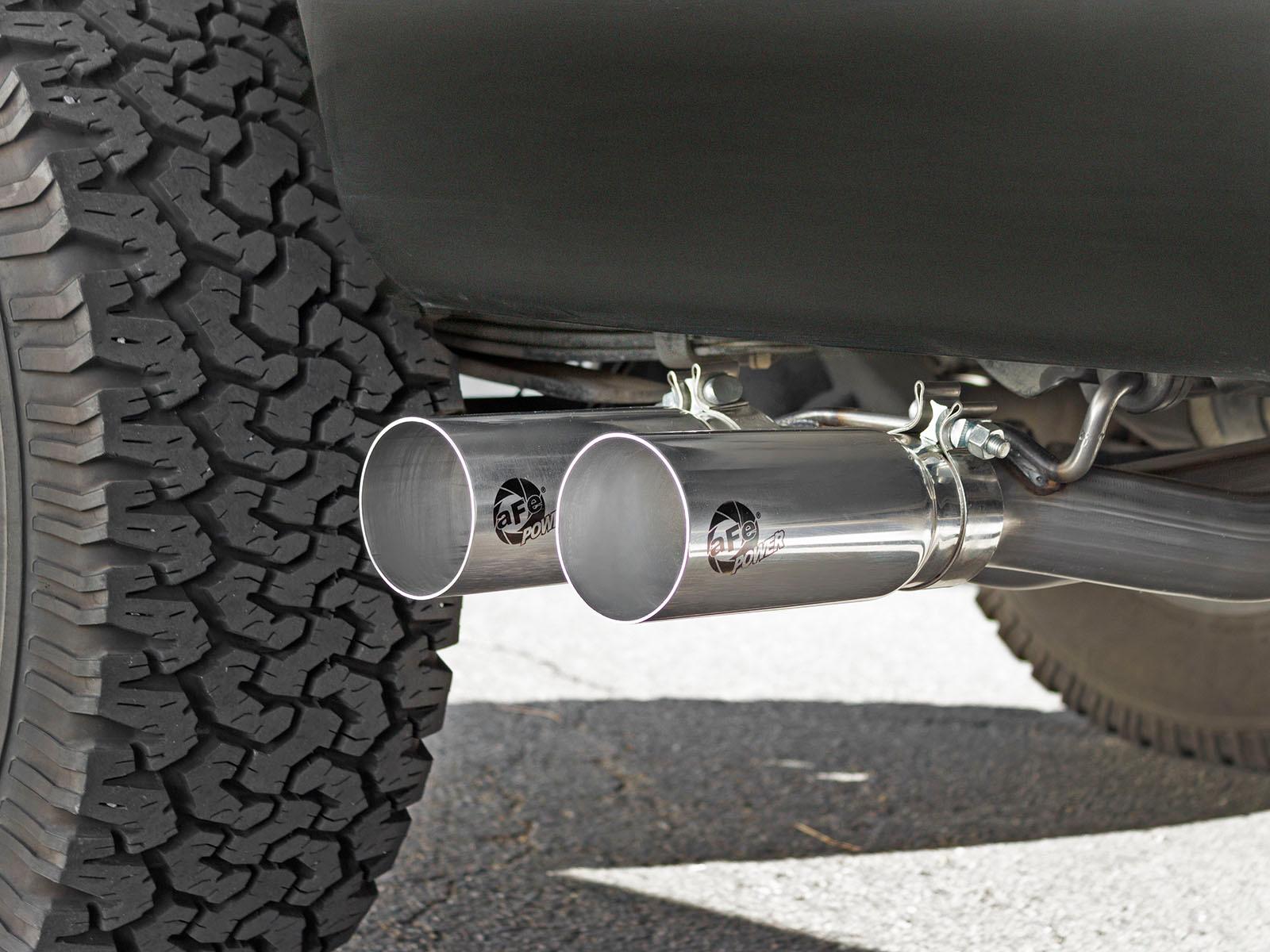 AFE Rebel Series 3 IN to 2-1/2 IN 409 Stainless Steel Cat-Back Exhaust w/ Polish Tip (2004-2008 F-150) - 49-43079-P