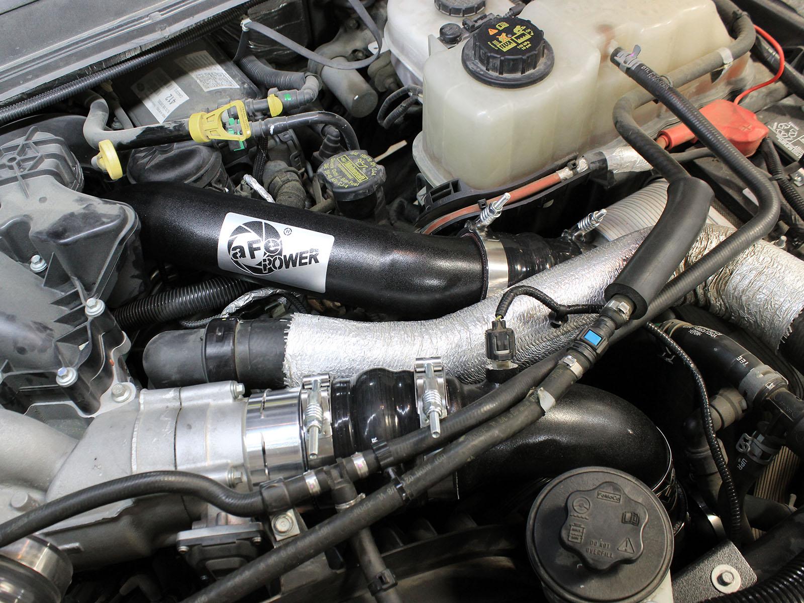 AFE BladeRunner 3 IN Aluminum Hot and Cold Charge Pipe Kit Black (2011-2016 F-250 Super Duty, F-350 Super Duty) - 46-20144-B