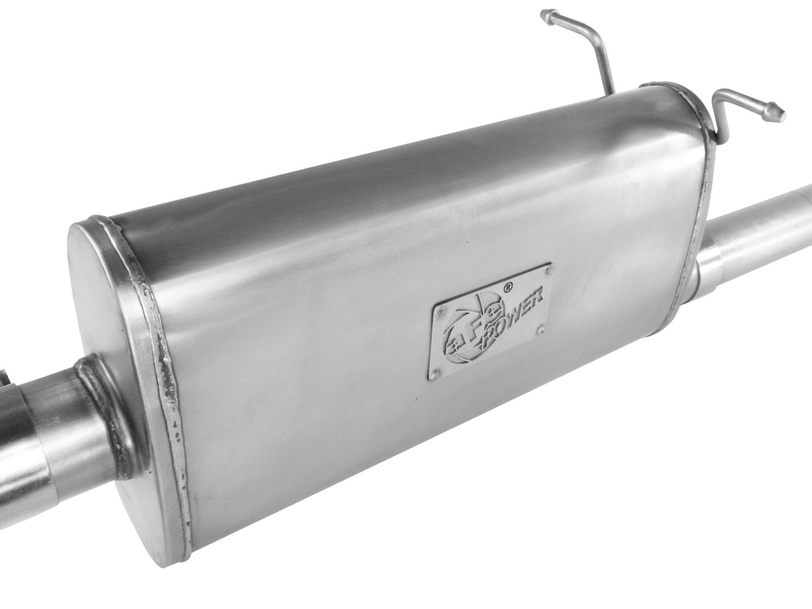 AFE ATLAS 2-1/2 IN Aluminized Steel Cat-Back Exhaust System w/ Muffler & Polish Tip (1998-2012 Ranger, Ranger, Ranger, Ranger) - 49-03042-1