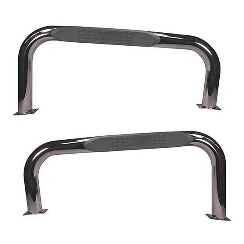Rugged Ridge Tube Side Step Kit Round 3 Inch Stainless Steel; 97-06 Wrangler Tj - 11593.04