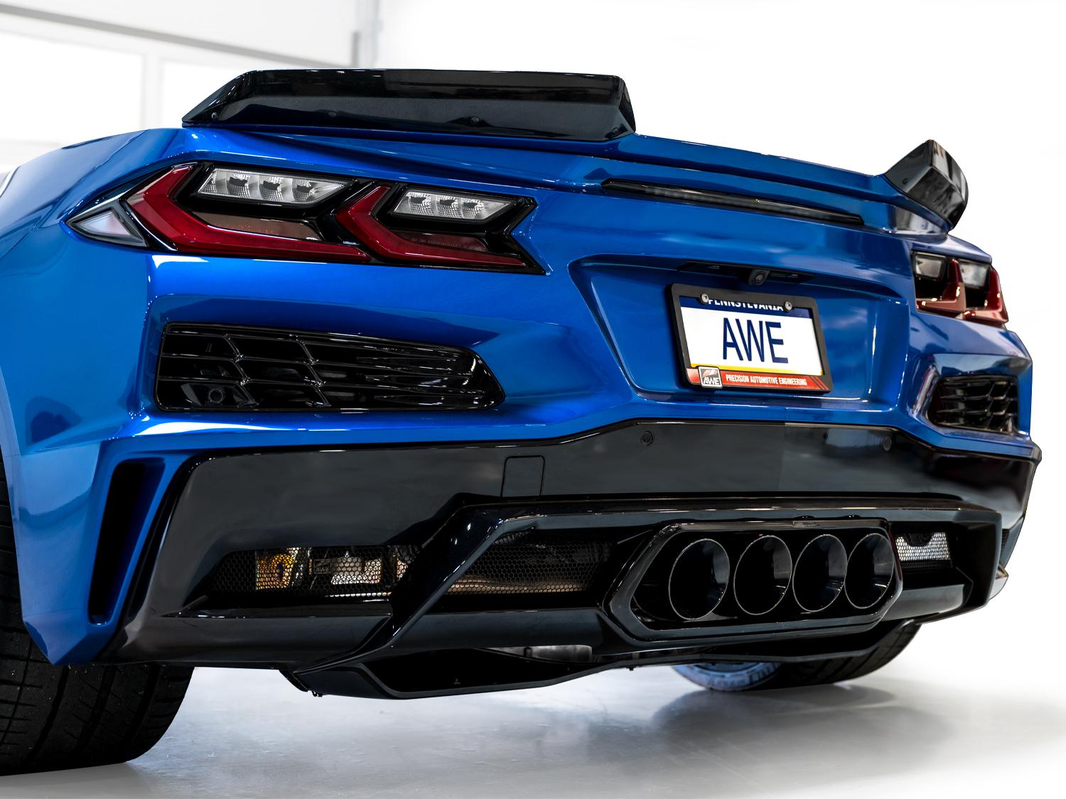 AWE SwitchPath Exhaust for C8 Corvette Z06 - Diamond Black Tips - 3025-43906