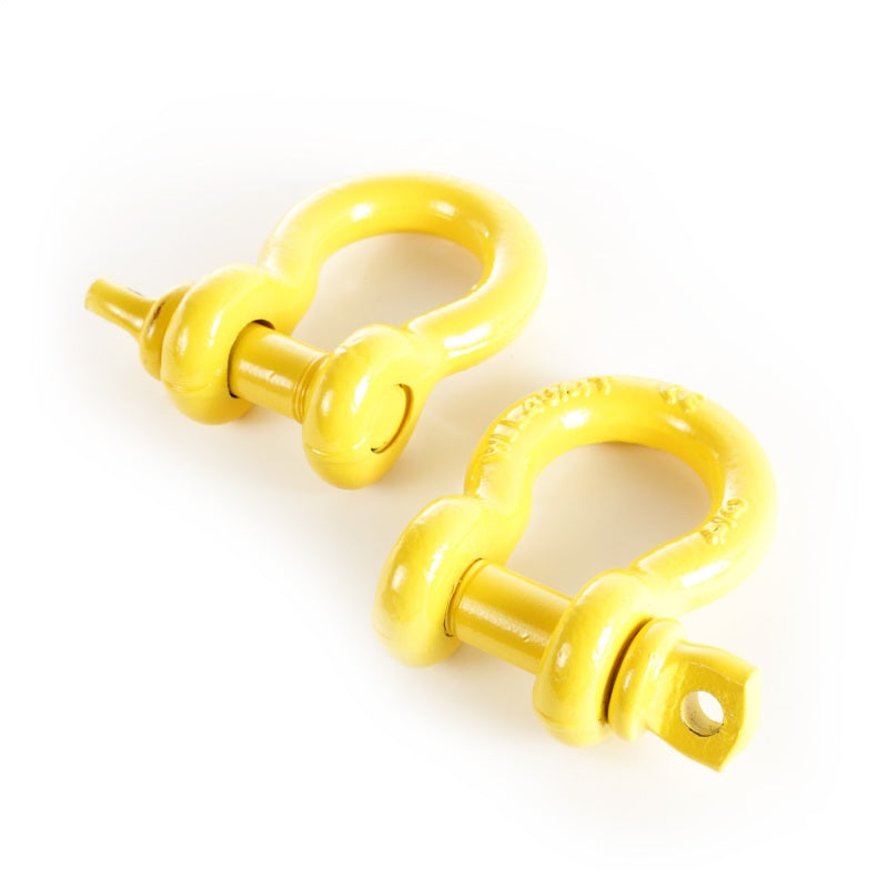 Rugged Ridge D-Ring Shackle Kit 3/4 Inch Yellow Pair - 11235.15