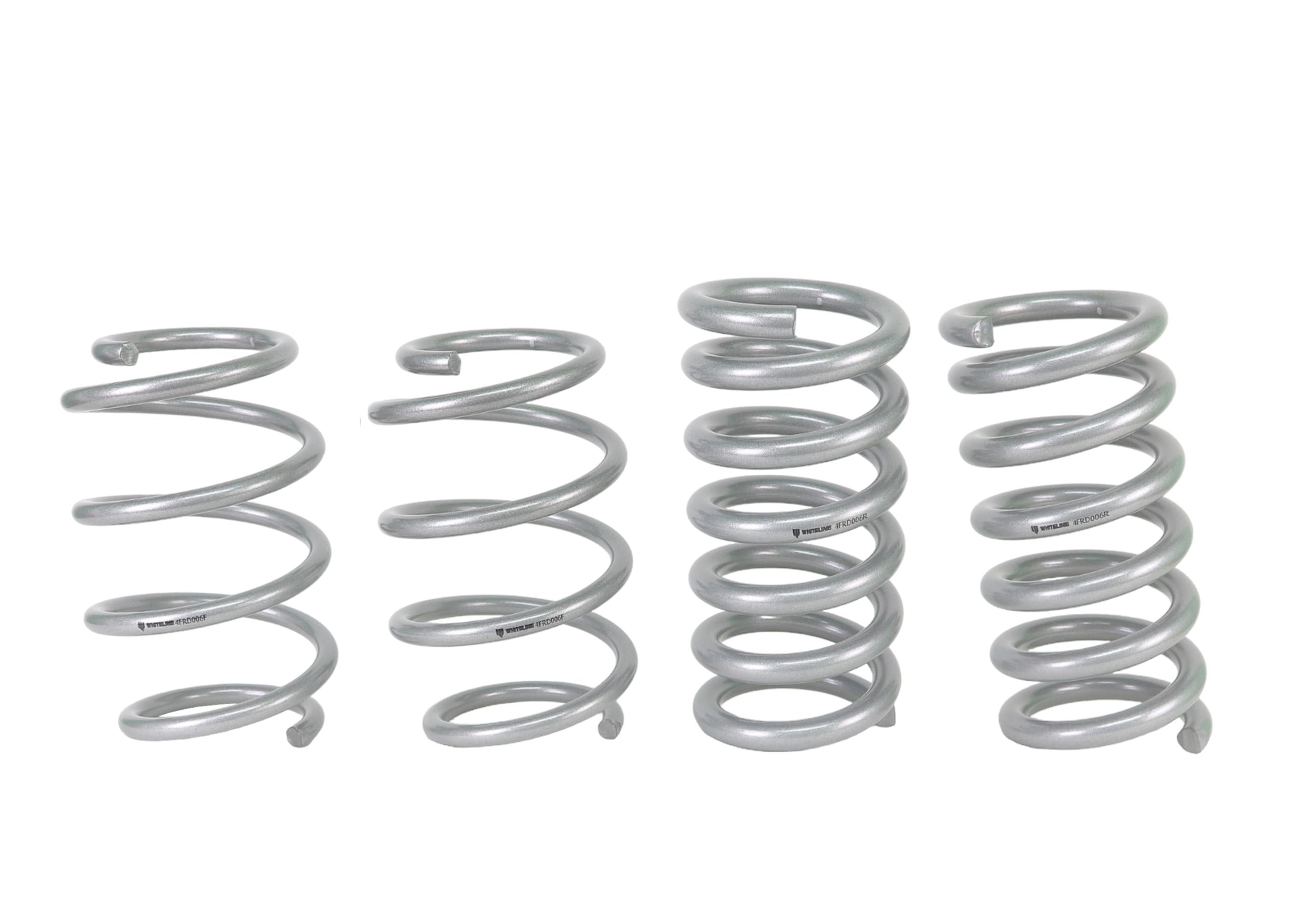 Whiteline Performance Coil Springs Lowered Suits 5.0L Models Excluding Vehicles W/Magneride Damping System Package Front And Rear Performance Coil Spring Kit Lowers Vehicle 35MM Front And 30MM Rear Whiteline - WSK-FRD006