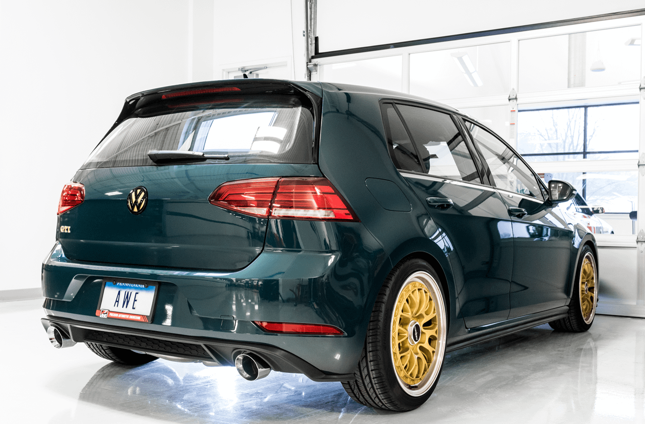 AWE Tuning Volkswagen GTI MK7.5 2.0T Track Edition Exhaust w/Chrome Silver Tips 102mm - 3020-32042