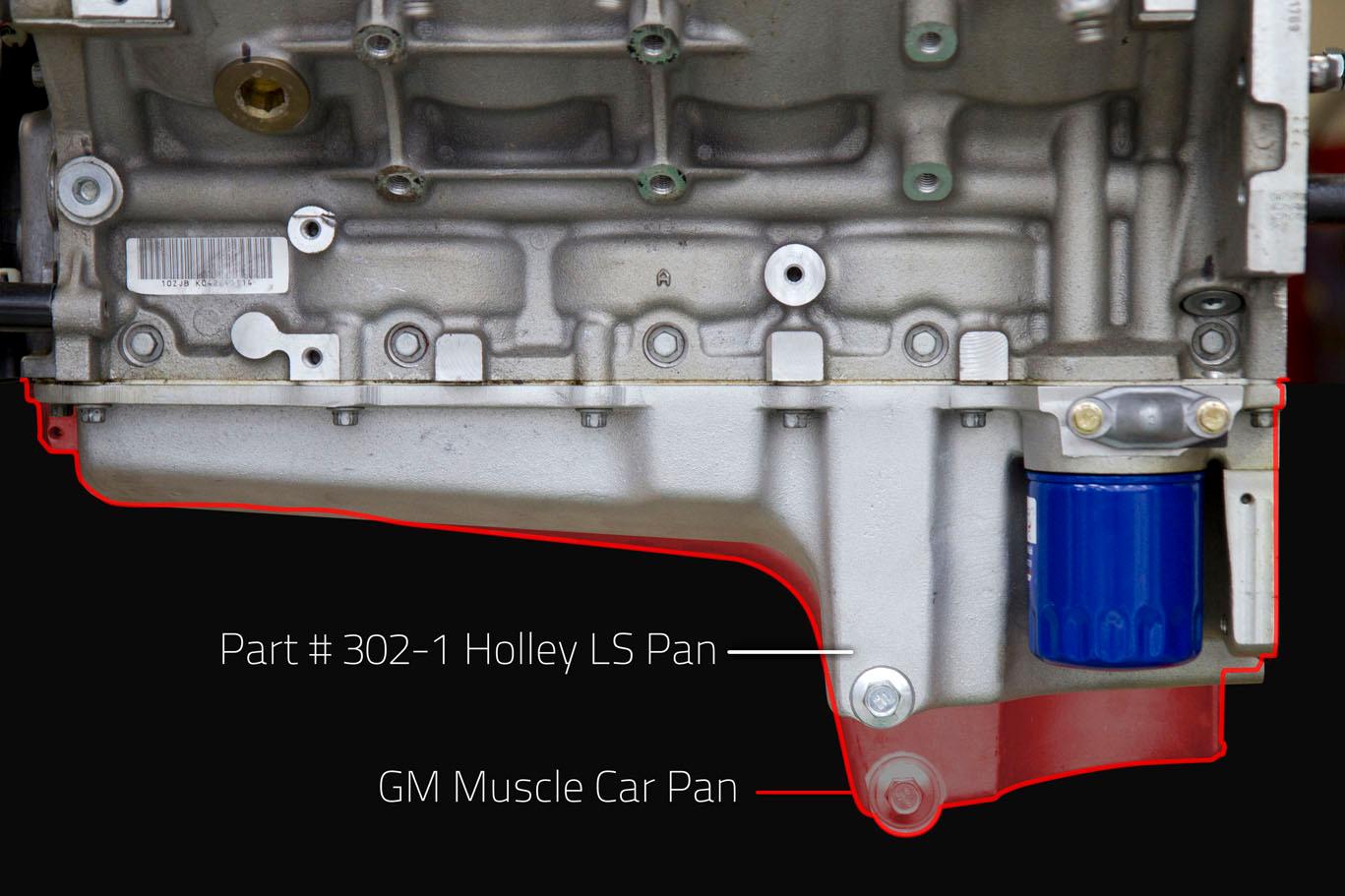 Holley 302-1 Oil Pan, Gm Ls Retrofit