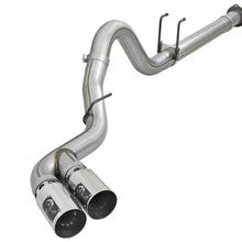 AFE Rebel XD 4 IN 409 Stainless Steel DPF-Back Exhaust w/Dual Polished Tips (Ford Diesel Trucks 11-14 V8-6.7L (td)) - 49-43120-P