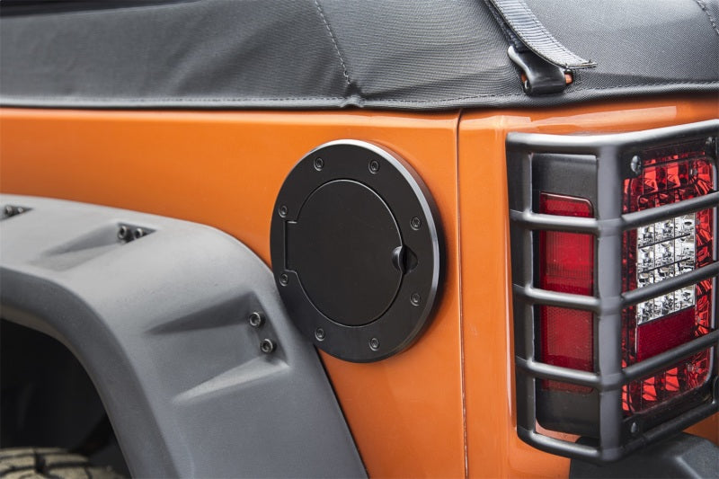 Rugged Ridge Gas Cap Door Non-Locking Black; 07-18 Jeep Wrangler Jk - 11425.05