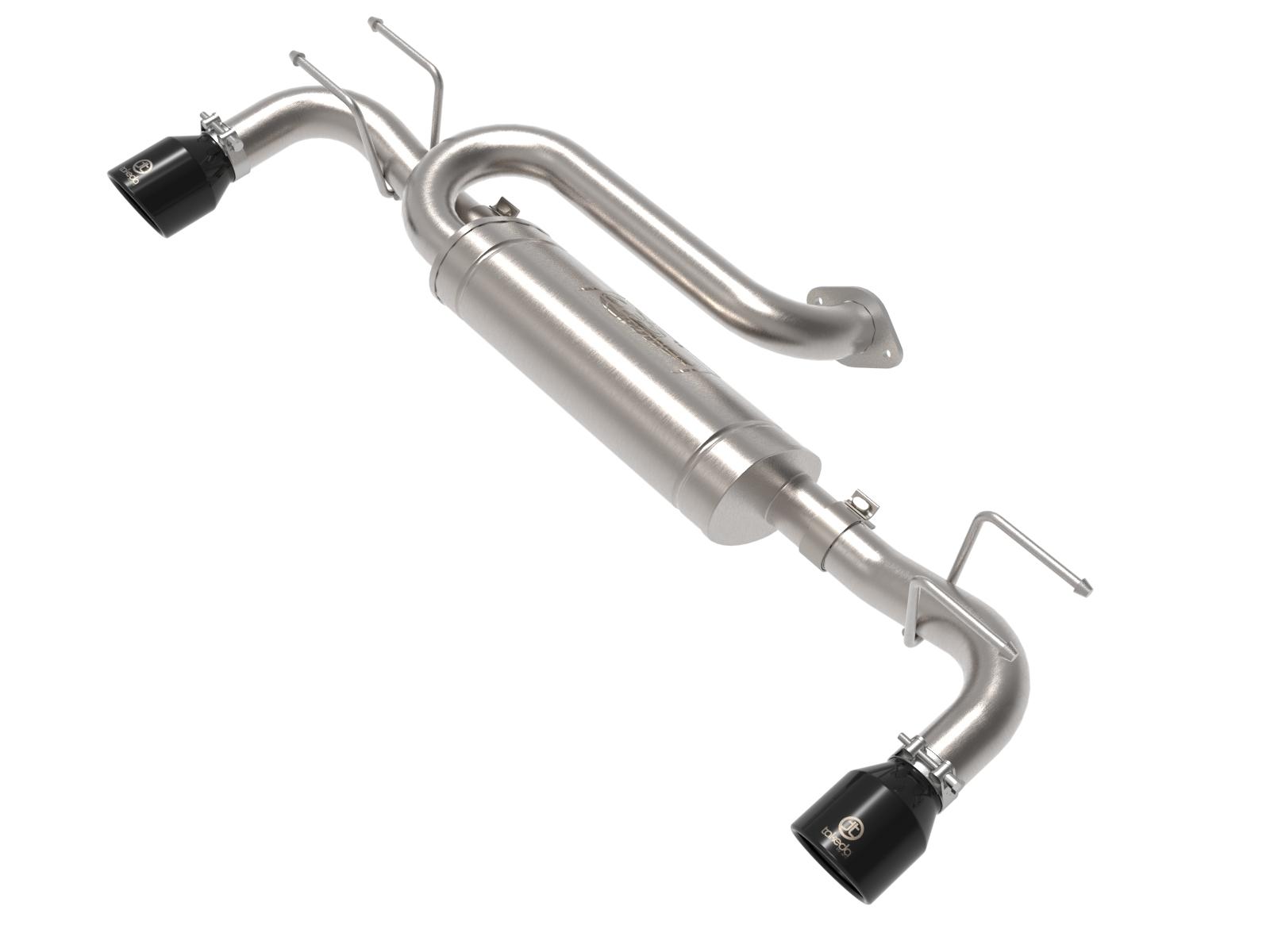 aFe Takeda 2.5" 304 Stainless Steel Axle-Back Exhaust System - Black Tip (2019-2022 Mazda 3 2.5L) - 49-37023-B