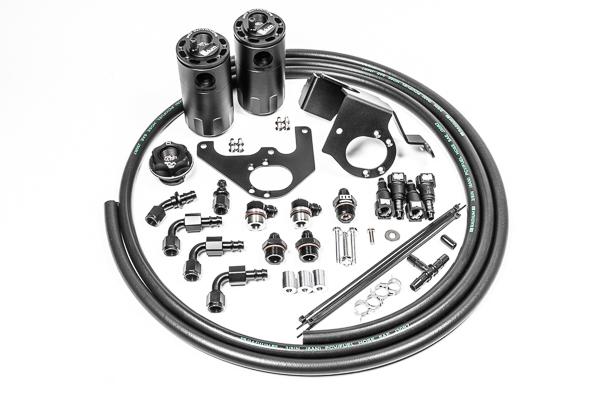 Radium Engineering Dual Catch Can Kit Cadillac CTS-V Fluid Lock - 20-0564-FL
