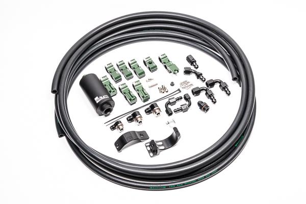 Radium Engineering Fuel Hanger Plumbing Kit, Late Nissan, Microglass Filter - 20-0702-05