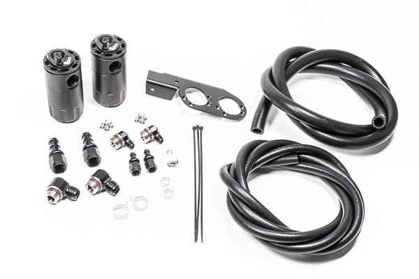 Radium Engineering Dual Catch Can Kit Nissan Z33 V35 Vq35De/Hr Fluid Lock - 20-0729-FL