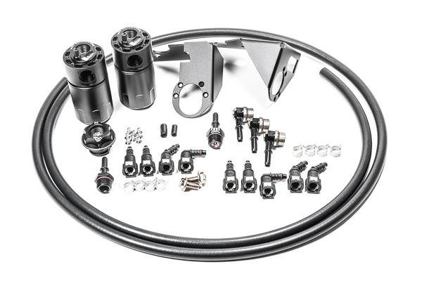 Radium Engineering Dual Catch Can Kit 05-13 Corvette Fluid Lock - 20-0787-FL