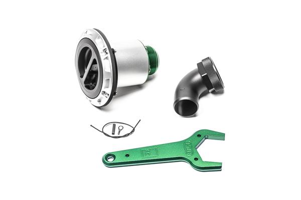 Radium Engineering Remote Mount Vented Standard Filler 1.5In Elbow - 20-1105-V