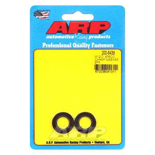 ARP M12 ID .876 OD chamfer black washers - 200-8438