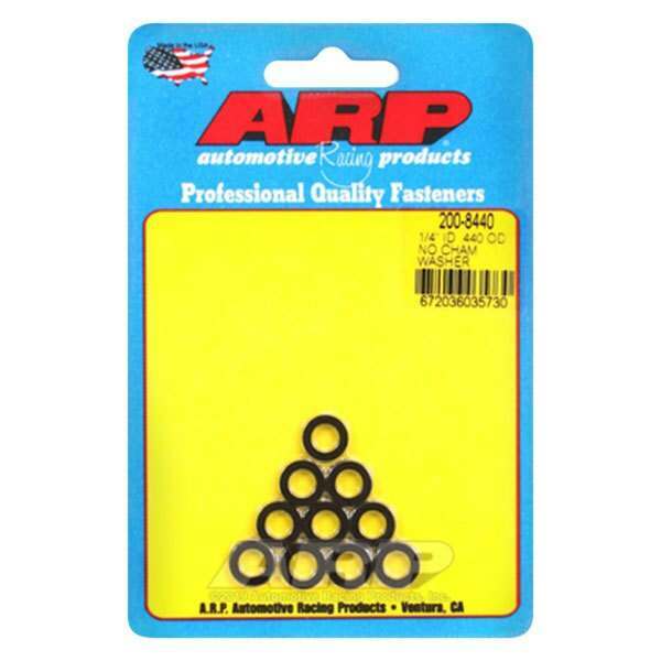 ARP 1/4 ID .440 OD no chamfer black washers - 200-8440