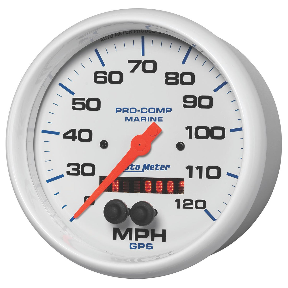 Auto Meter 5" GPS SPEEDOMETER, 0-120 MPH, MARINE WHITE - 200646