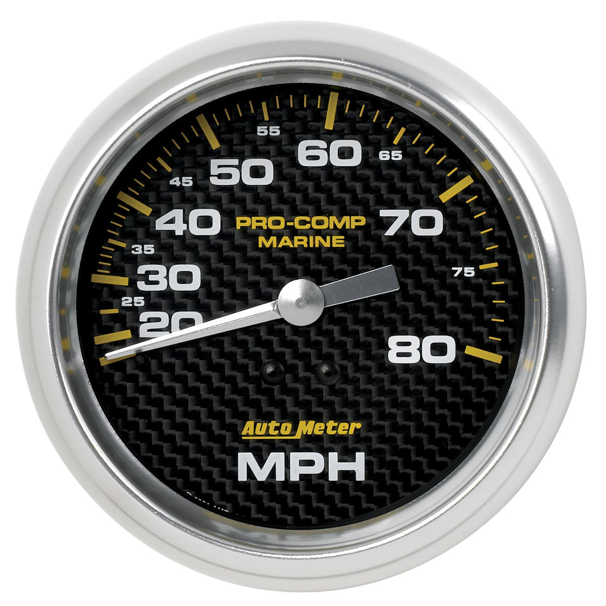 Auto Meter 3-3/8" MECHANICAL SPEEDOMETER, 0-80 MPH, MARINE CARBON FIBER - 200753-40