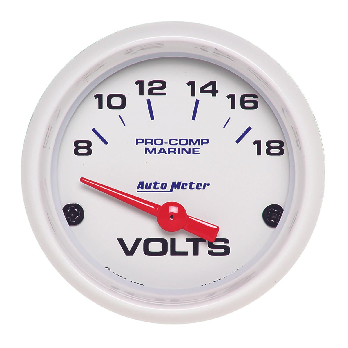 Auto Meter 2-1/16" VOLTMETER, 8-18V, MARINE WHITE - 200756