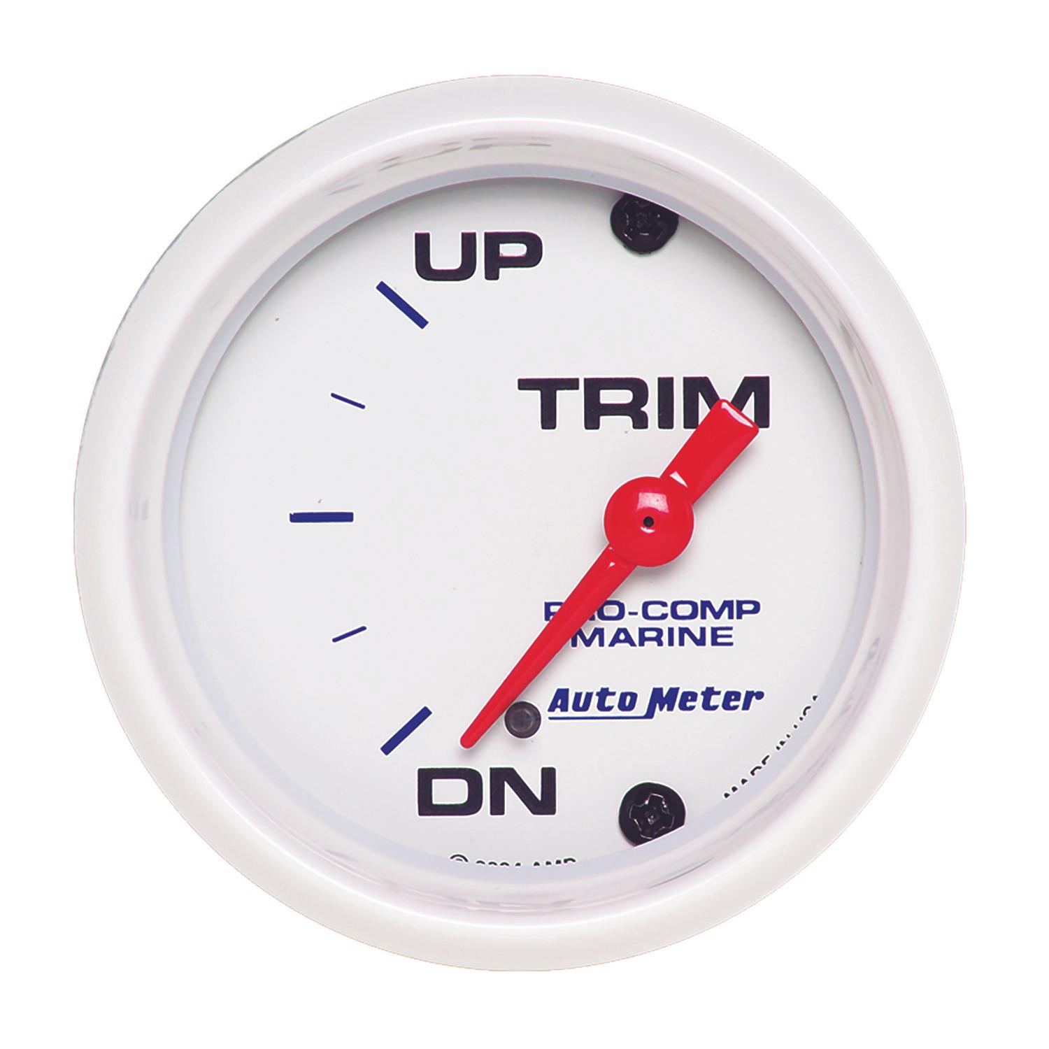 Auto Meter 2-1/16" TRIM LEVEL, UP/DOWN, MARINE WHITE - 200766