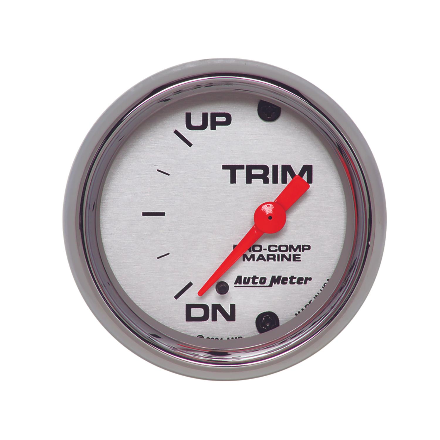 Auto Meter 2-1/16" TRIM LEVEL, UP/DOWN, MARINE CHROME ULTRA-LITE - 200766-35