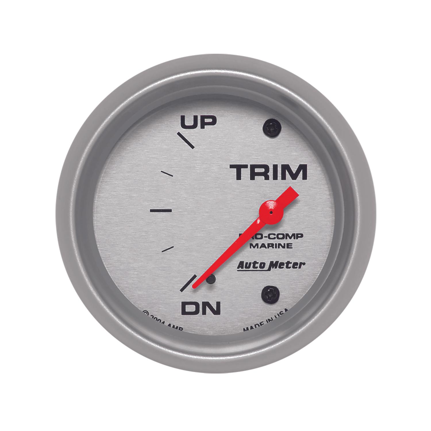 Auto Meter 2-5/8" TRIM LEVEL, UP/DOWN, MARINE SILVER ULTRA-LITE - 200767-33