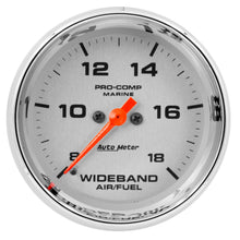Auto Meter 2-5/8" WIDEBAND AIR/FUEL RATIO, ANALOG, 8:1-18:1 AFR, MARINE CHROME - 200870-35