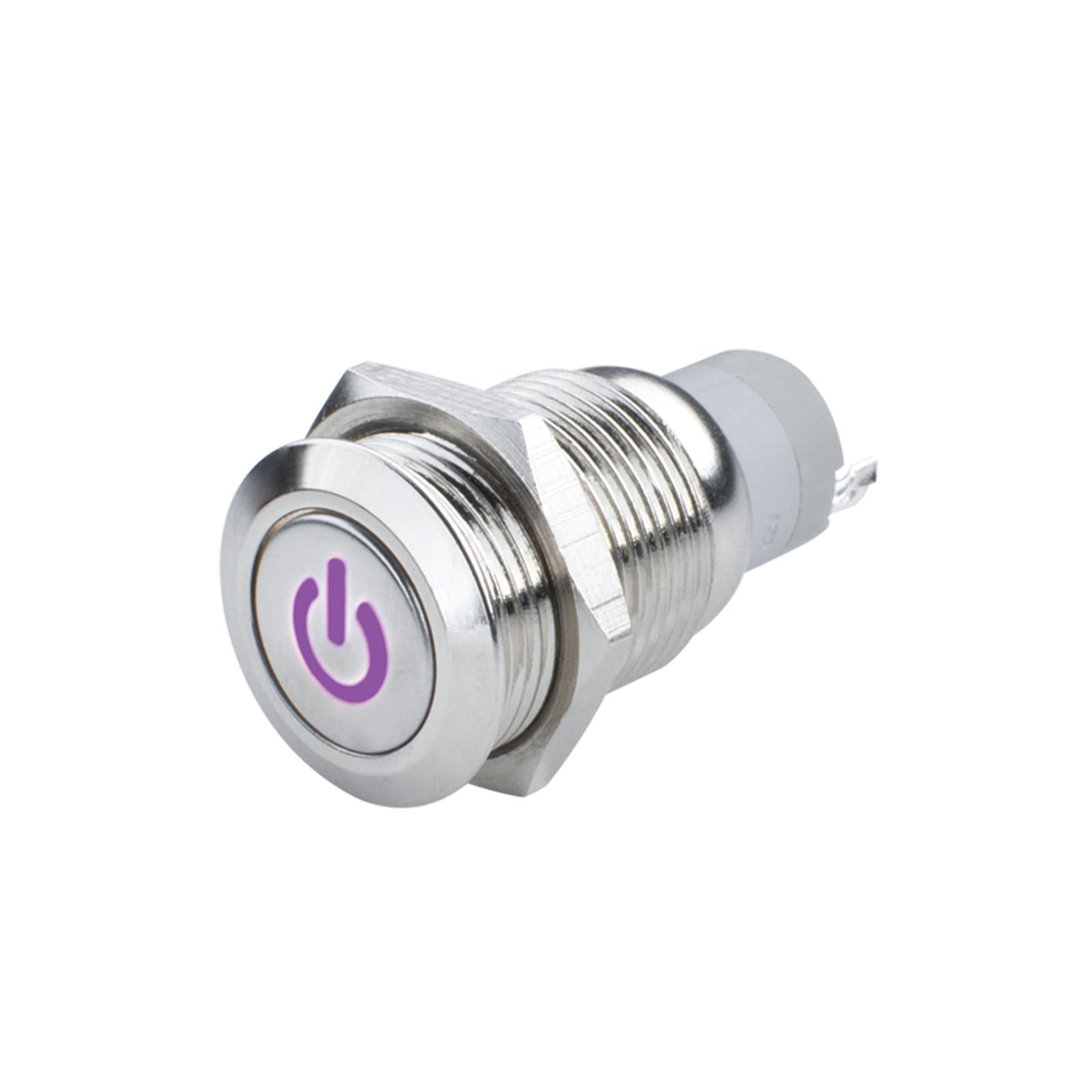 Oracle Lighting Pre-Wired Power Symbol On/Off Flush Mount Led Switch, Uv/Purple - 2009-007