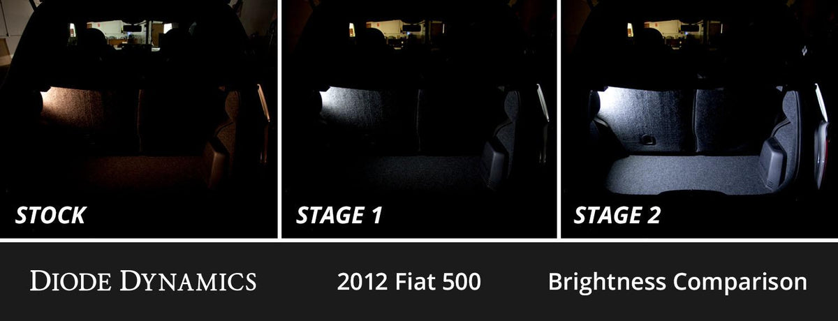 Diode Dynamics Interior LED Kit for 2012-2019 Fiat 500, Cool White Stage 2 - DD0502