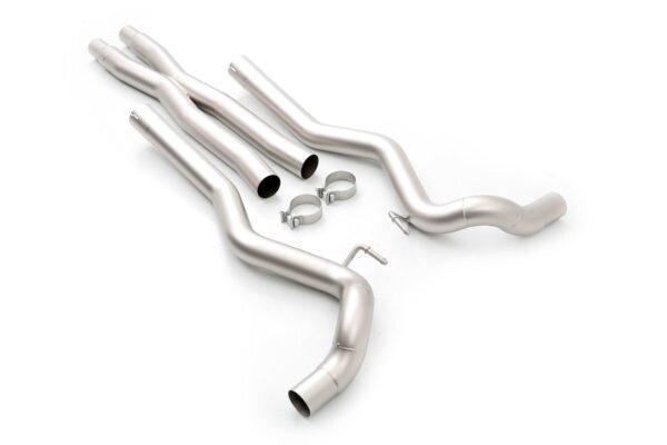 Long Tube Headers FDCB00003B 2015-2017 Mustang GT Race Catback Exhaust System with Black Tips