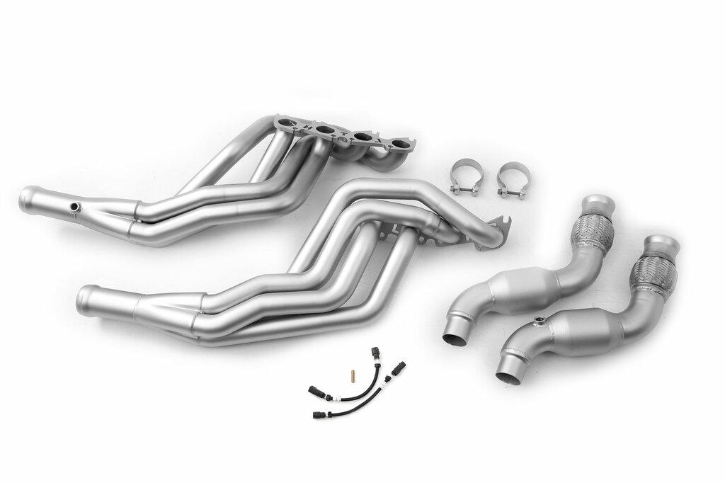 Long Tube Headers FDHB00002P Ford Mustang '15-'17, LTH™ Full Header Back Exhaust | Factory Bolt In / 1-7/8" Headers, 2.75" Cat Back, 18 Gauge 304 Stainless Steel | Titan™ Finish | Polished Tips | PN: FDLH00015T + FDAB00004P + FDMP00001T