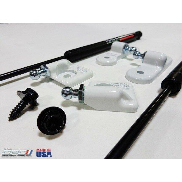 White 2016-2017 Ford Focus RS Hood Lift Kit