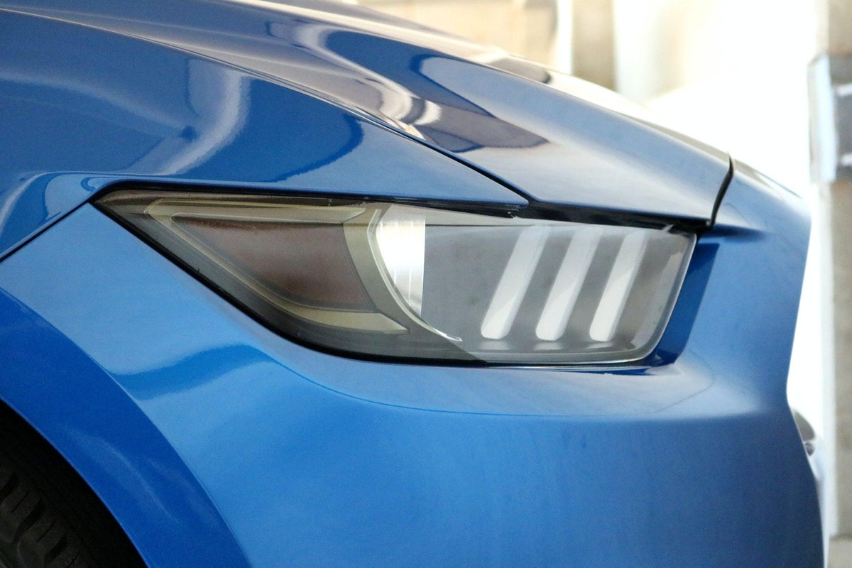 Anchor Room Headlight Amber Corner Lens Vinyl Tint - Standard (20%) - Dark (2015-2017 Mustang, 2016-2020 GT350, 2020-2023 GT500) - 15FM_HAC_T