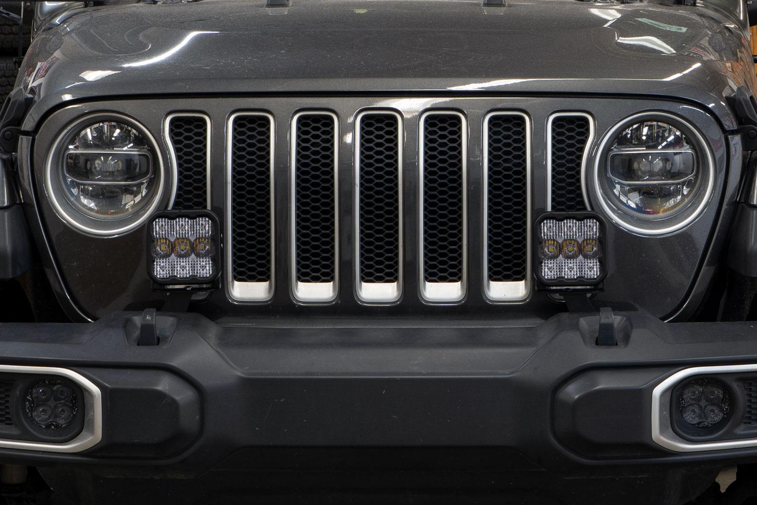 Diode Dynamics SS5 Bumper LED Pod Light Kit for 2018-2021 Jeep JL Wrangler, Pro Yellow Driving Diode Dynamics - DD7291
