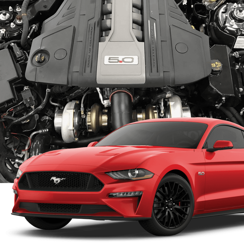 Hellion Top Mount Twin Turbo System (2018-2023 Mustang GT) - HT-18GT-TT