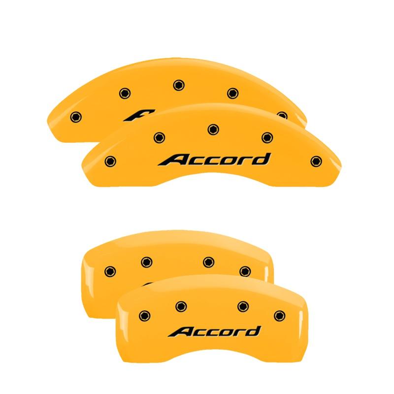 MGP Set Of 4: Yellow Finish, Black Accord (2013-2017 Honda Accord) - 20207SACCYL