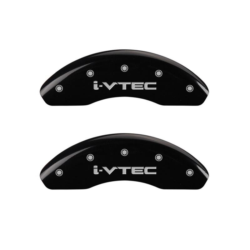 MGP Front Set Of 2: Black Finish, Silver I-Vtec (2009-2019 Fit EX, Fit Sport, Fit EX-L, Fit LX, Fit EV, Fit Base) - 20208FIVTBK