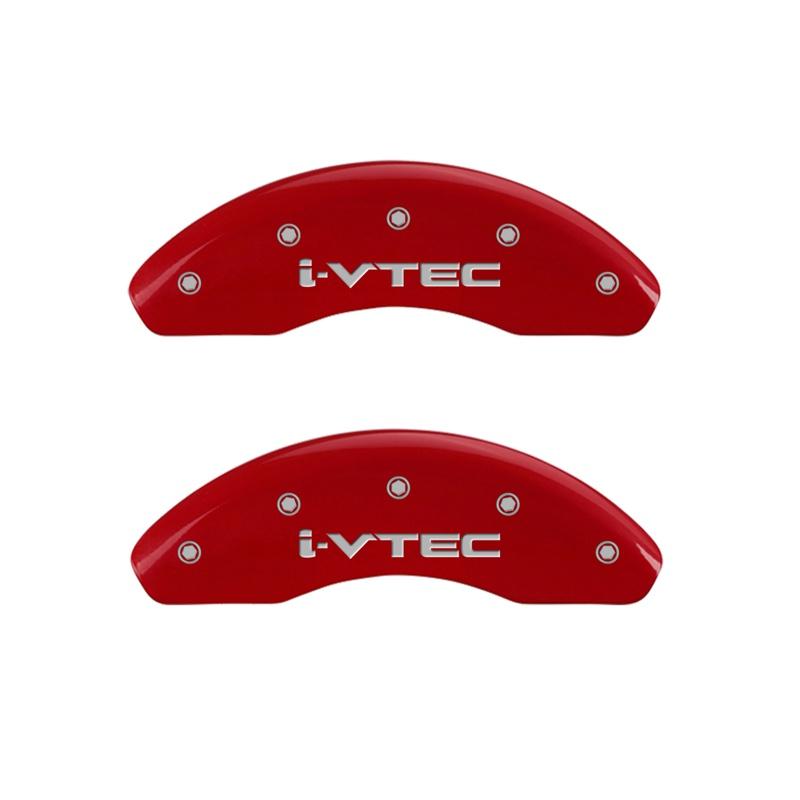 MGP Front Set Of 2: Red Finish, Silver I-Vtec (2009-2019 Fit Base, Fit LX, Fit Sport, Fit EV, Fit EX, Fit EX-L) - 20208FIVTRD