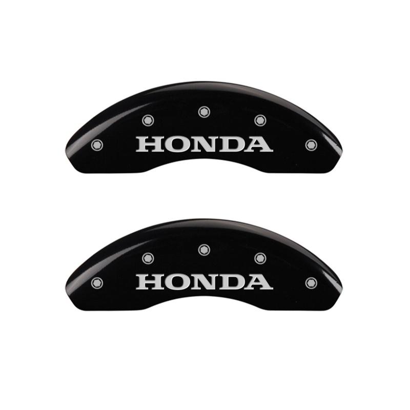 MGP Front Set Of 2: Black Finish, Silver Honda (1998-2002 Accord DX, Accord LX, Accord Value Package, Accord SE) - 20210FHONBK