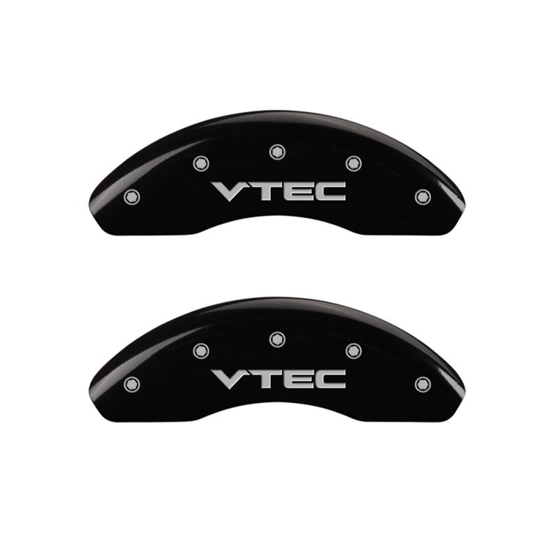 MGP Front Set Of 2: Black Finish, Silver Vtec (1998-2002 Accord DX, Accord LX, Accord Value Package, Accord SE) - 20210FVTCBK