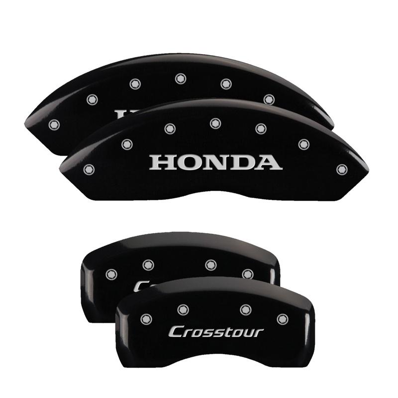 MGP Set Of 4: Black Finish, Silver Honda / Crosstour (2010-2011 Accord Crosstour EX-L, Accord Crosstour EX) - 20211SCSTBK