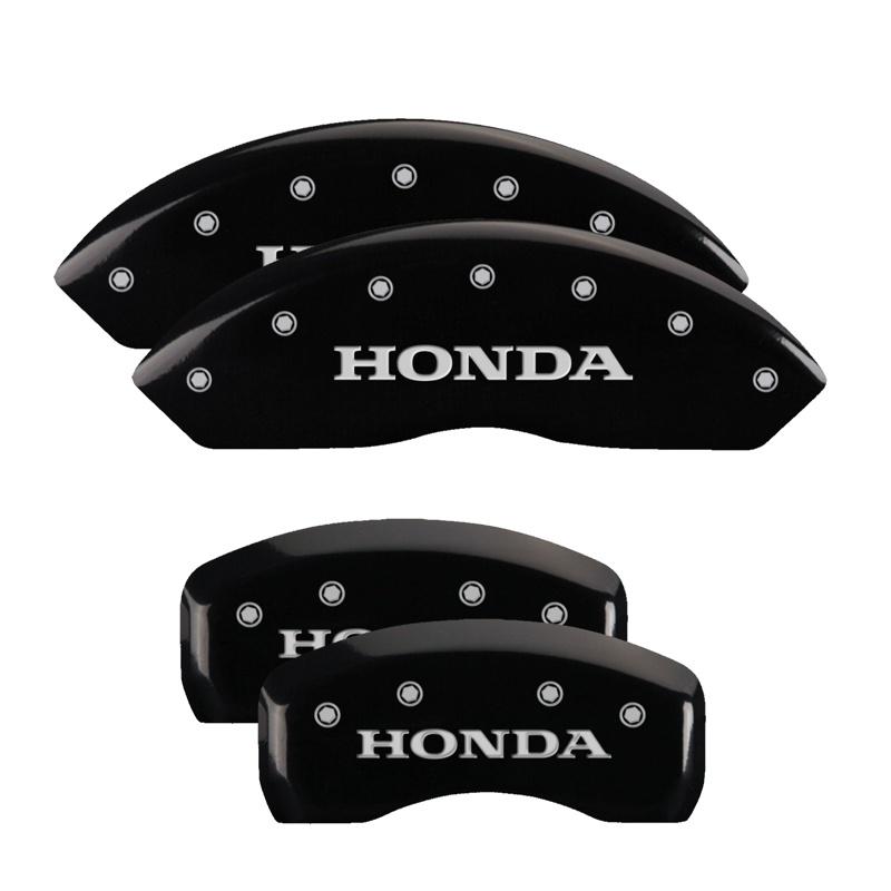 MGP Set Of 4: Black Finish, Silver Honda (2010-2011 Accord Crosstour EX-L, Accord Crosstour EX) - 20211SHONBK