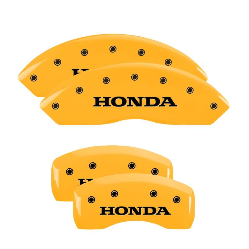 MGP Set Of 4: Yellow Finish, Black Honda (2010-2011 Accord Crosstour EX-L, Accord Crosstour EX) - 20211SHONYL